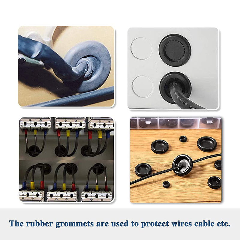 188 Pieces Closed Rubber Grommet Firewall Solid Closed Hole Plug Assortment Kit