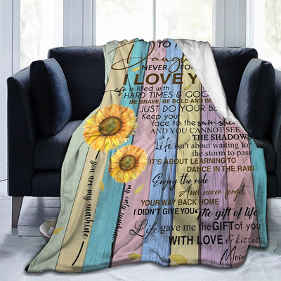 Fleece Blanket To My Daughter Printed Quilts Gifts 40x50 Positive