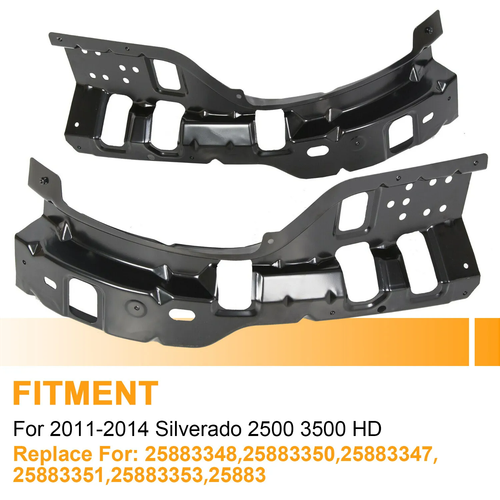 Qty6 Front Bumper Impact Brackets Brace Set For Silverado 2500HD 3500HD 11-2014
