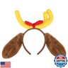 EVERMARKET Plush Animal Ears Headband Horns Headband,Halloween Christmas Festival Theme Party Animal Cosplay Costume Headwear (Puppy Dog A)