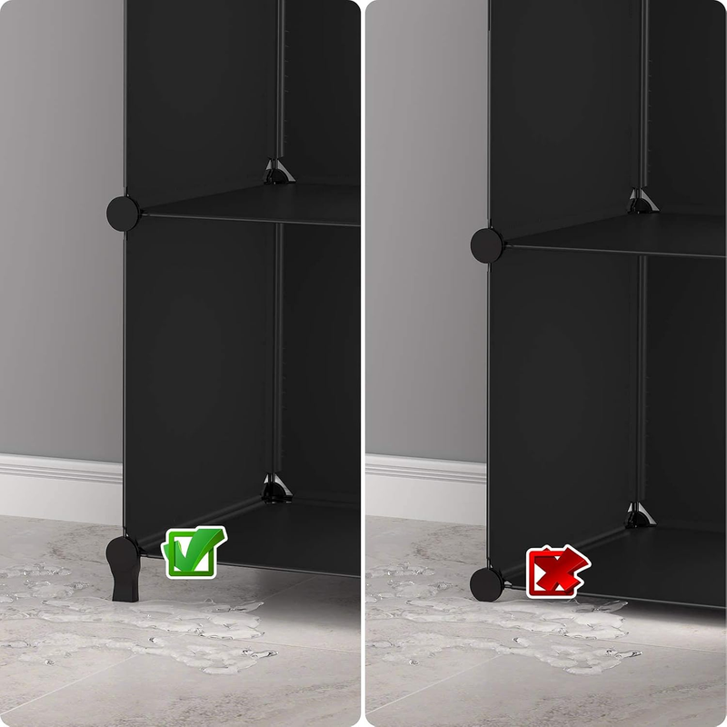 6 Cube Closet Organizers, Cube Storage Shelf Bookshelf with Metal Hammer, Organi