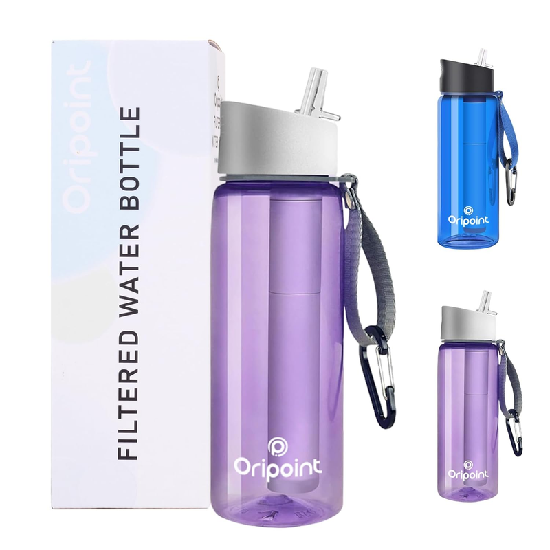 Filter Straw 26 Oz | Filtered Water Bottle Travel Water Purifier