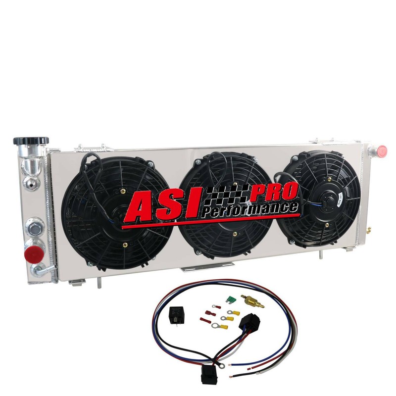 4ROW Radiator+Shroud Fan+Relay For 19912001 Jeep Cherokee