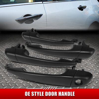 [4ШТ] ДЛЯ 00-05 BMW 3-Й СЕРИИ ТЕКСТУРИРОВАННЫЕ РУЧКИ ДЛЯ ОТКРЫВАНИЯ ПЕРЕДНЕЙ ЗАДНЕЙ ЛЕВОЙ ПРАВОЙ ДВЕРИ