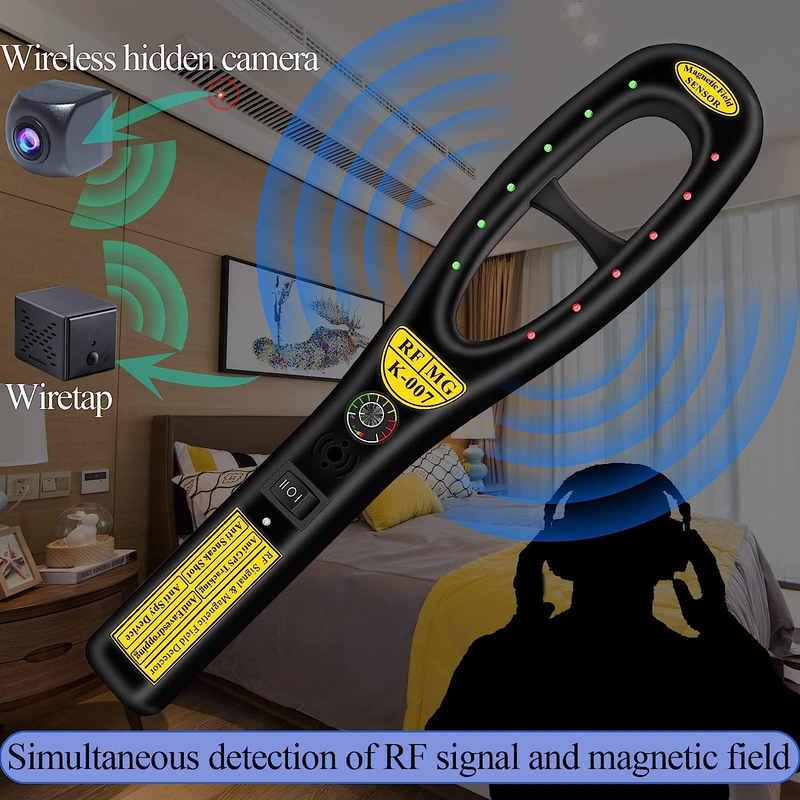 Audio Bug GPS Hidden Anti Spy Camera RF Detector Tracker Finder Scanner Device