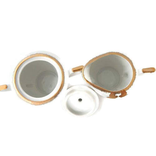 Vintage Norcrest Golden Anniversary Sugar Bowl Lid  Creamer Set Japan Gold Gilt