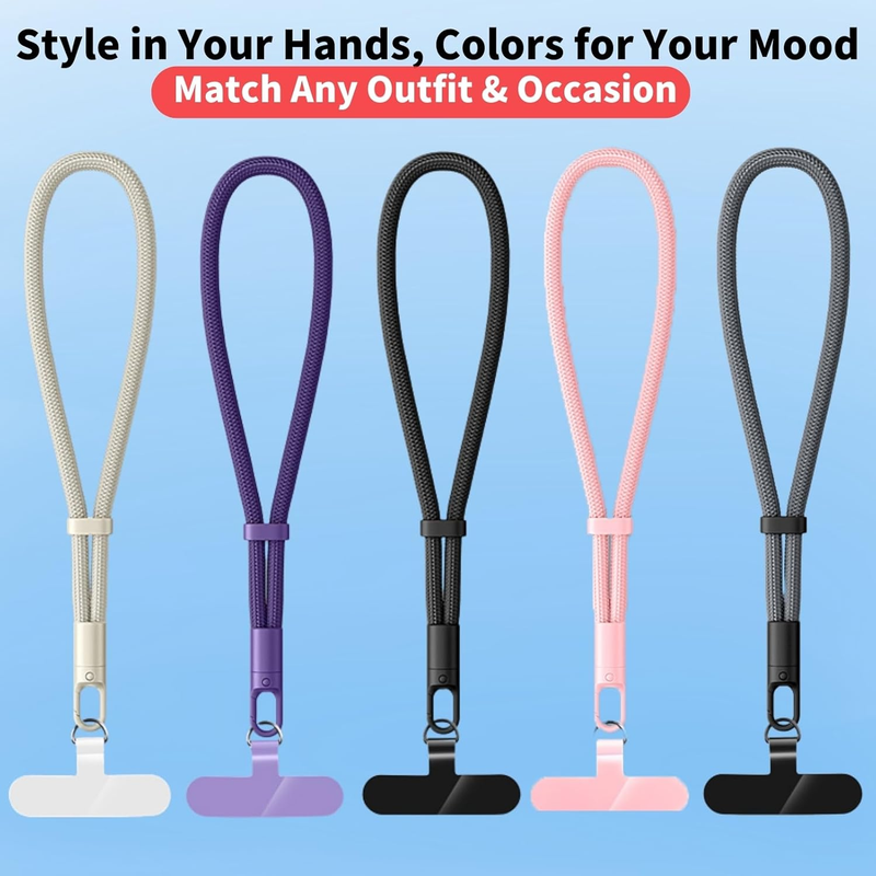 1 Pack Phone Wrist Strap Lanyard, Adjustable Nylon Lanyard with Detachable Tethe