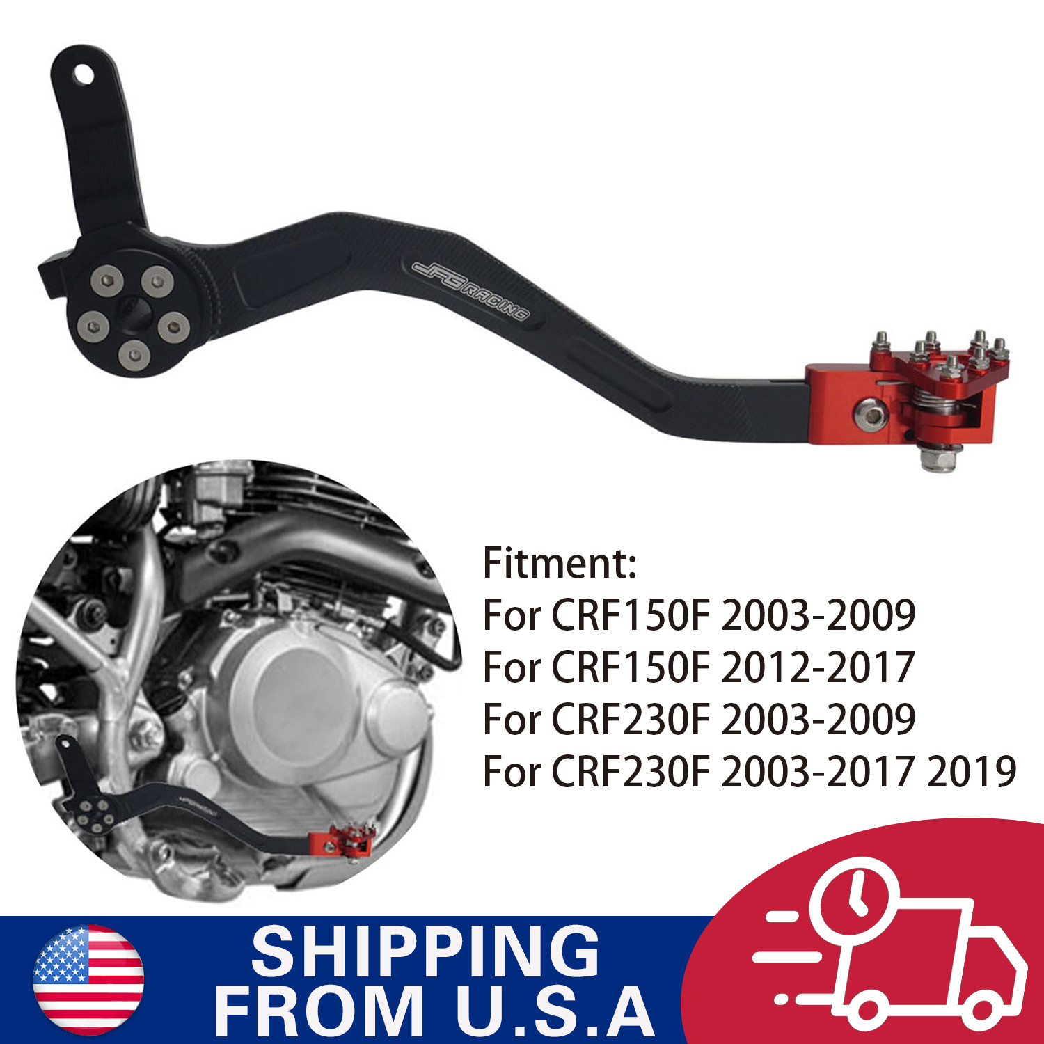 Racing Pedals Dirt Bike Rear Brake Pedal Lever CNC For Crf150f