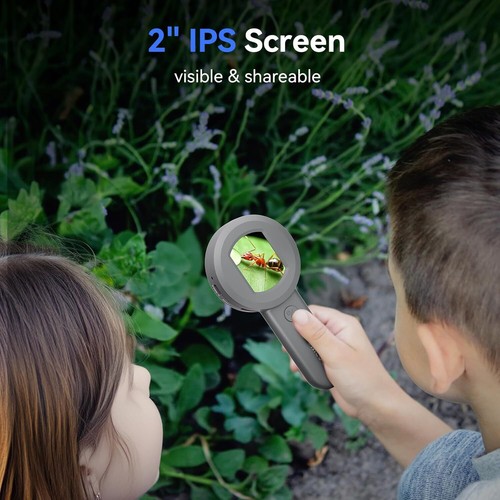 TOMLOV 100X Coin Microscope Magnifier 2" LCD Jeweler Magnifying Glass Loupe USB