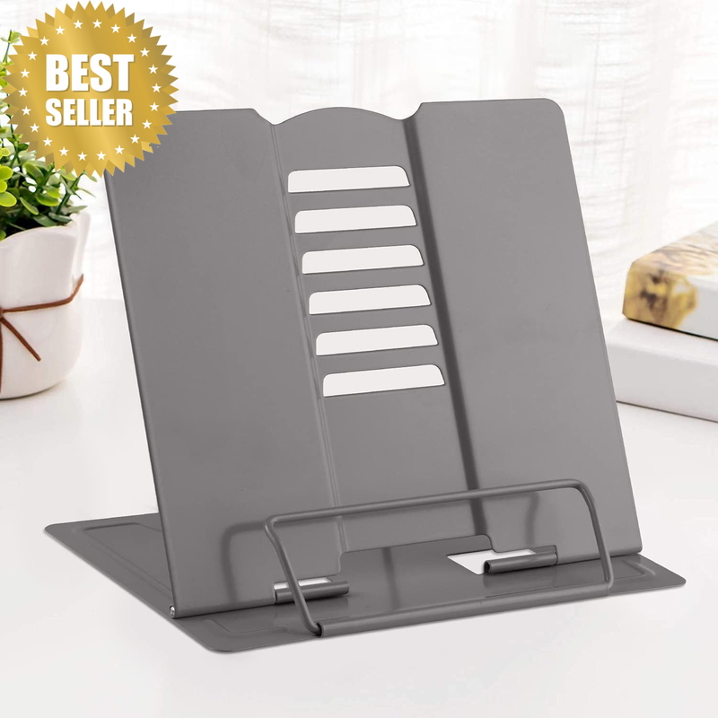 Desk Book Stand Metal Reading Rest Book Holder Angle Adjustable Stand Document H