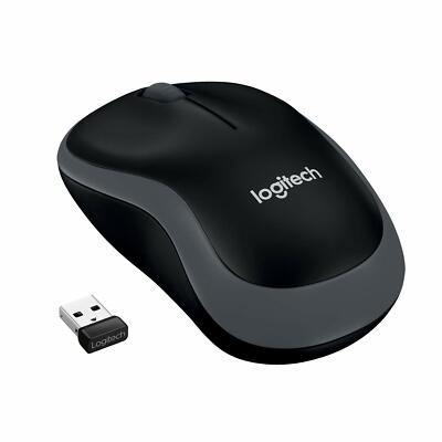 Logitech M185 Wireless Mouse USB for PC Windows, Mac and Linux, Grey