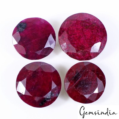 650 Ct Natural Huge Red Ruby 30mm-35mm Treated Round Loose Pendant Size Gemstone