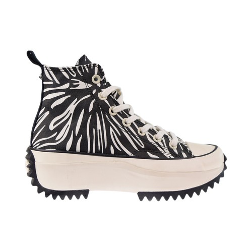 Мужские кроссовки Converse Run Star Hike на платформе Animalier High Zebra, черно-белые