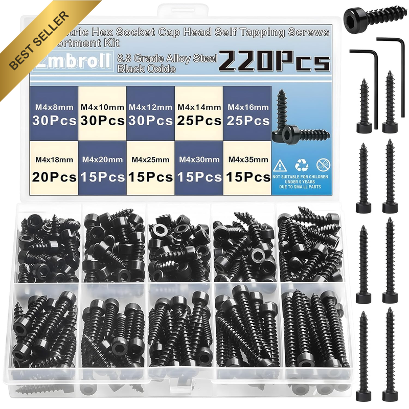 Hex Socket Head Cap Self Tapping Screws M4X8/10/12/14/16/18/20/25/30/35Mm Grade