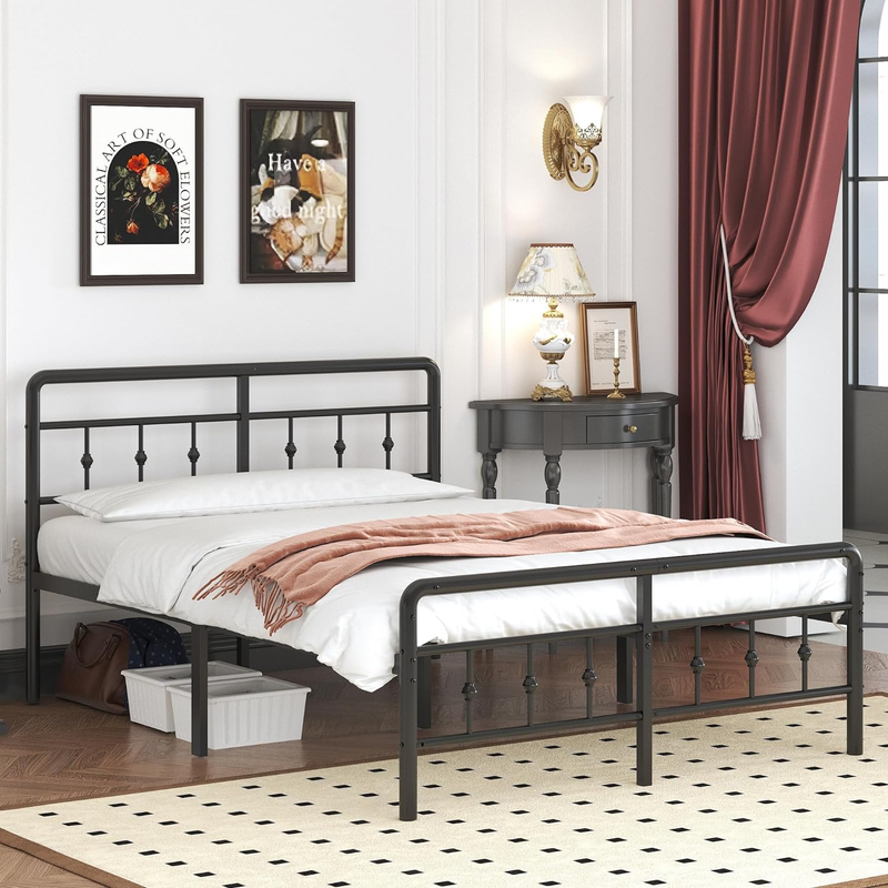 With Headboard And Footboard, Heavy Duty Metal