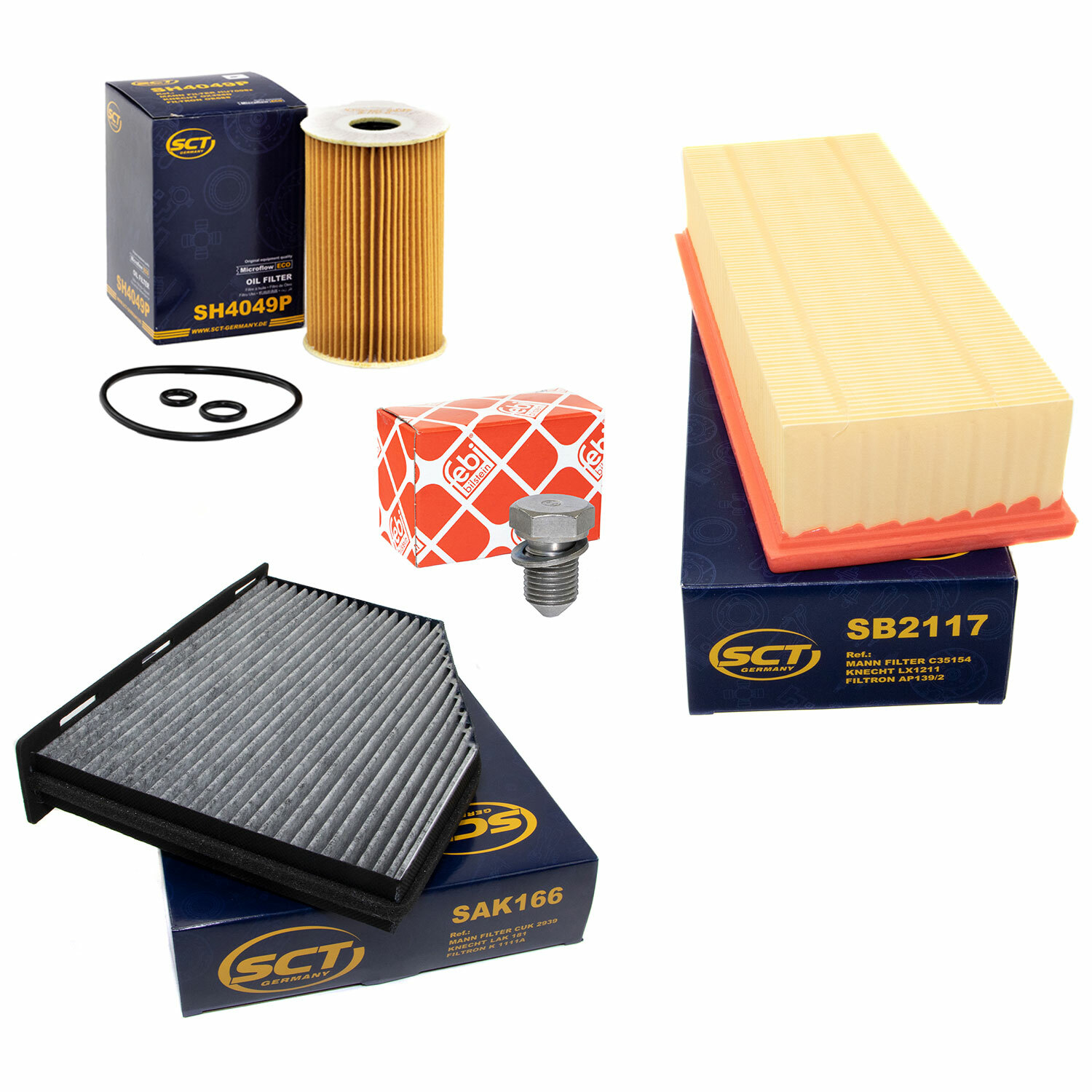 Filterset Inspektionspaket Audi A3 8P Seat Altea VW Passat 3C2 3C5 1.9 2.0