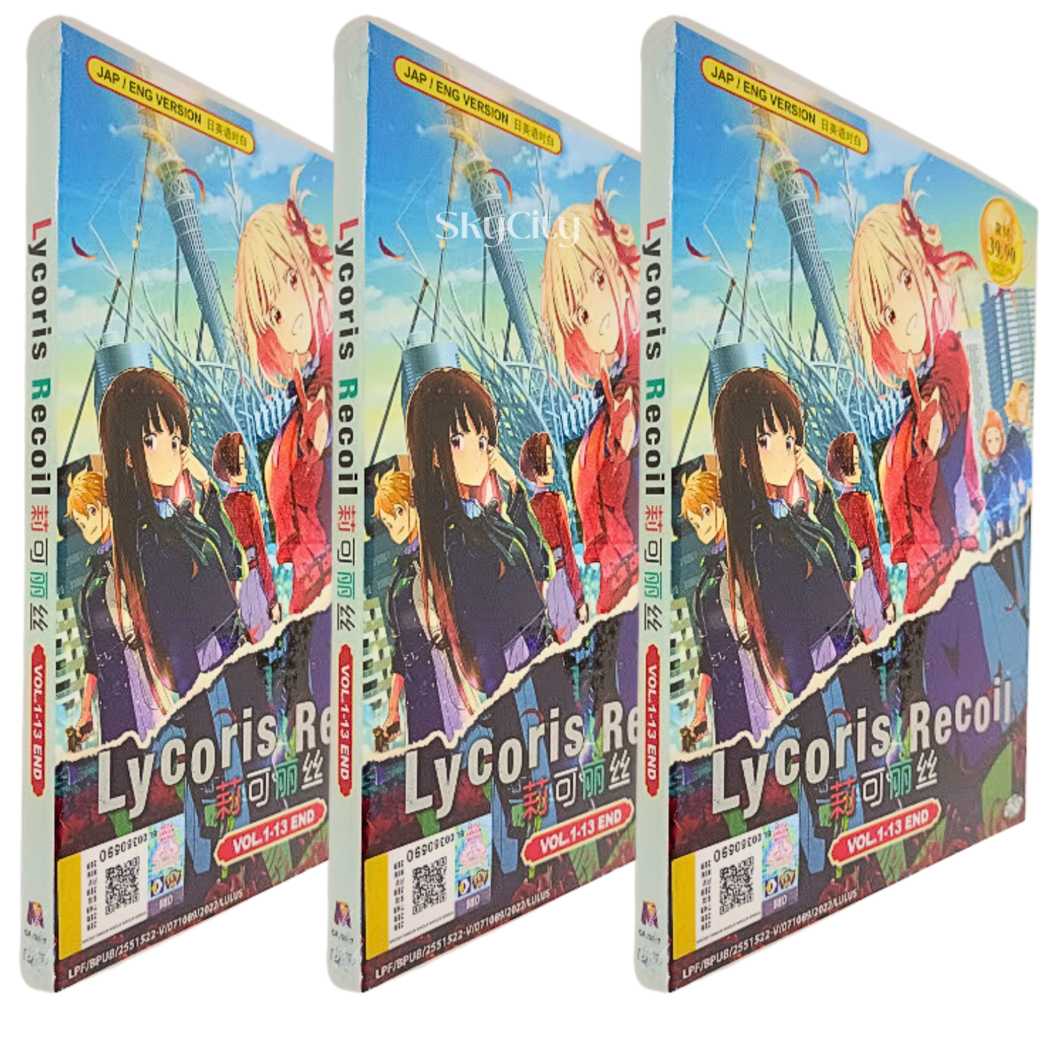 Lycoris Recoil (1-13End) All Region Anime DVD English Dubbed
