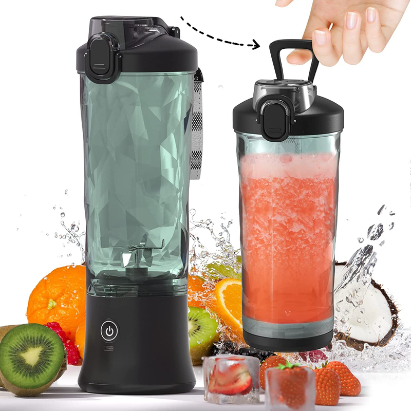 Portable Blender, Personal Size Blender for Shakes and Smoothies with 6 Blade Mi