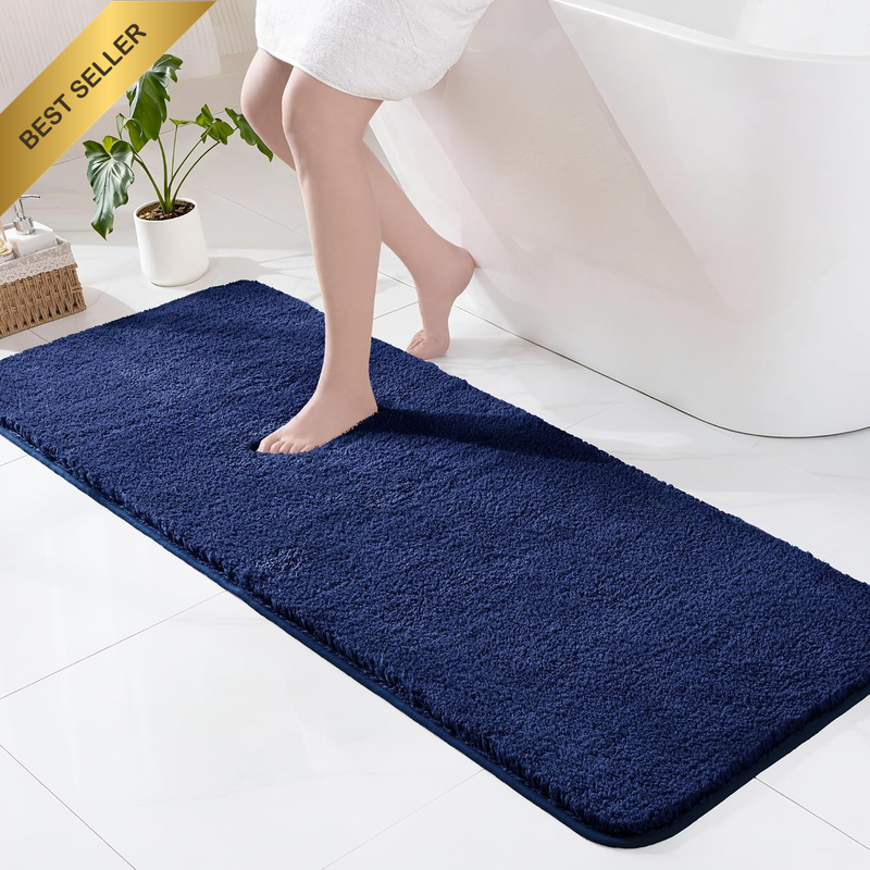 Microfiber Bath Mat 60X180 CM, Extra Soft Non-Slip Super Absorbent Bathroom Mats