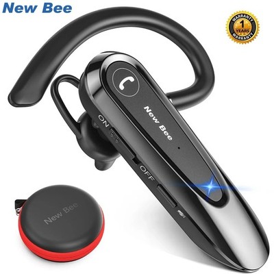 New Bee B45 Bluetooth Headset–Wireless Noise Cancelling Earpiece with Mic CVC8.0