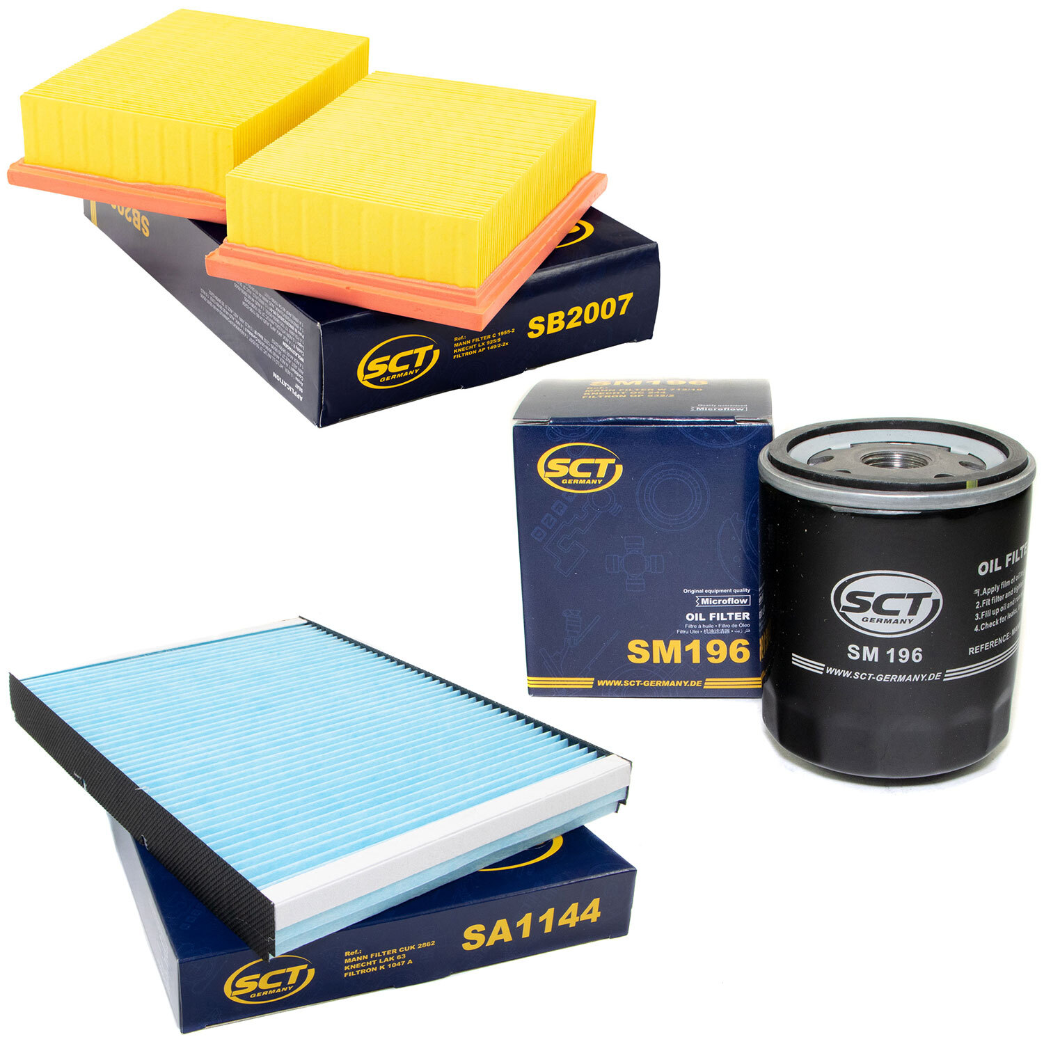 Kit de filtres d'inspection SCT pour VW Lupo 1.0 60 6X1 37 KW 50 CV 50PS