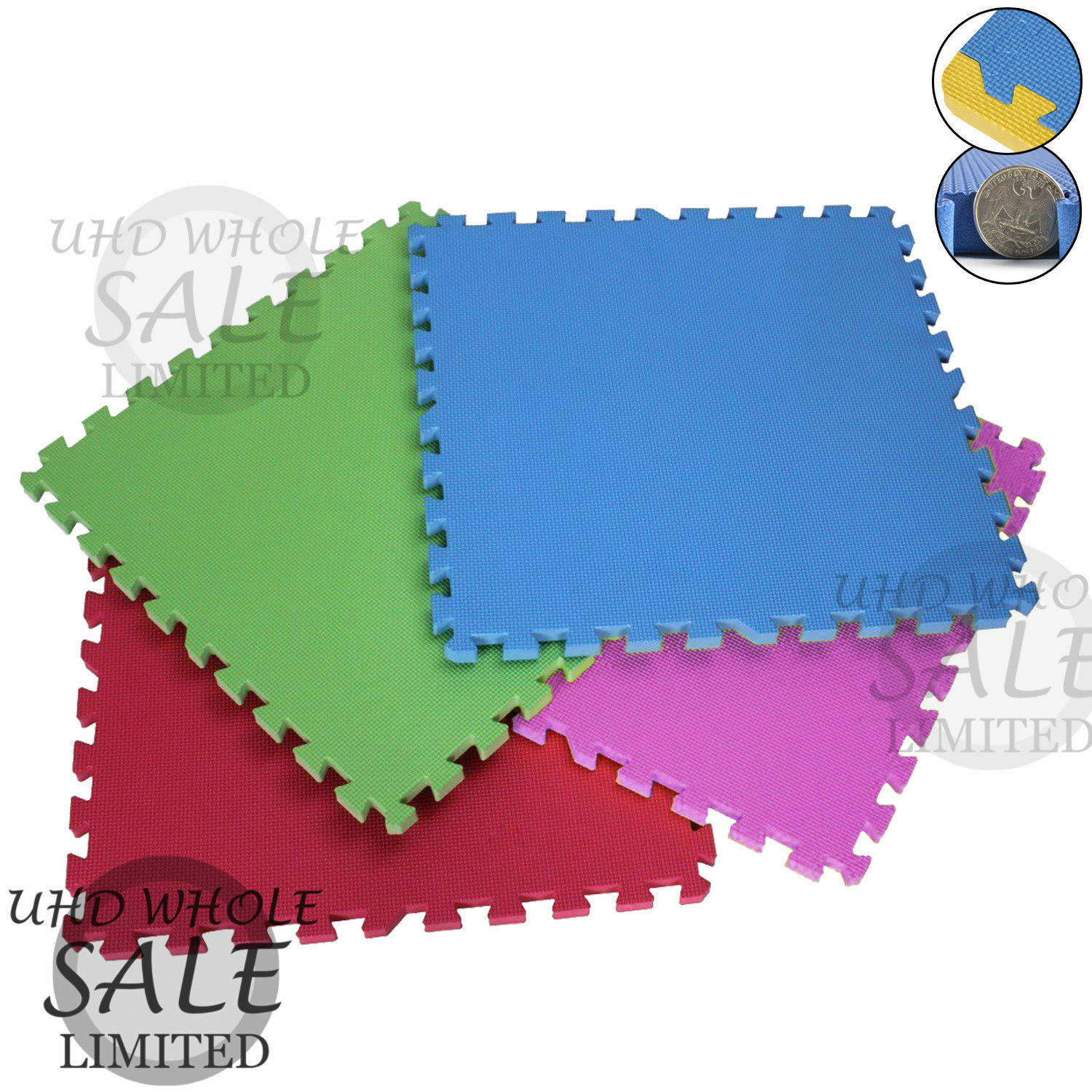 Details About Interlocking Eva Soft Foam Exercise Floor Mats Gym Garage House Office Mat