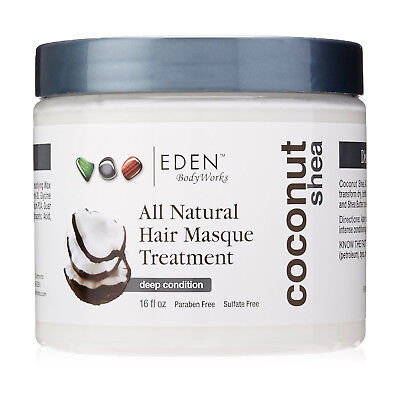 EDEN BODYWORKS COCONUT SHEA NATURAL HAIR MASQUE TREATMENT 16OZ DEEP CONDITIONER