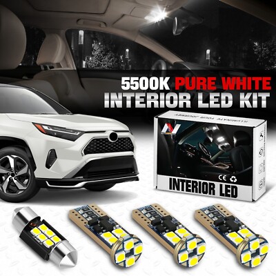 [4шт] Для 19-24 Toyota Rav4 Белая светодиодная лампа Canbus LED для внутреннего освещения купола Грузовой карты