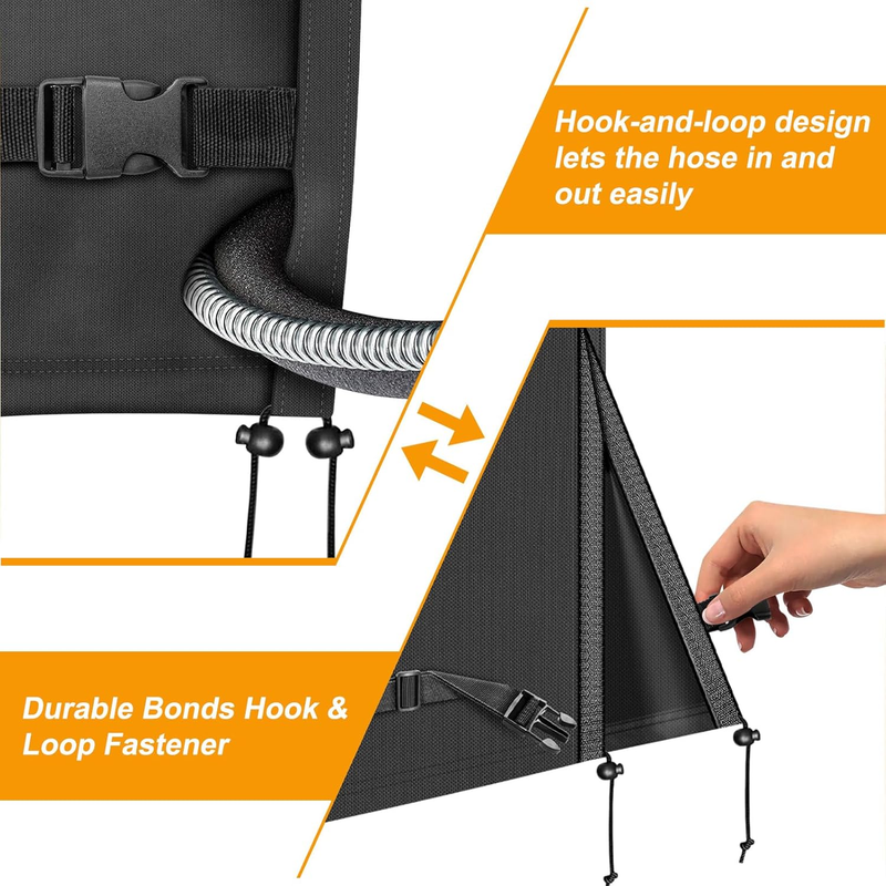 Heavy Duty Air Conditioner Cover for Outside Units, Windproof, Anti-UV, Tear & F