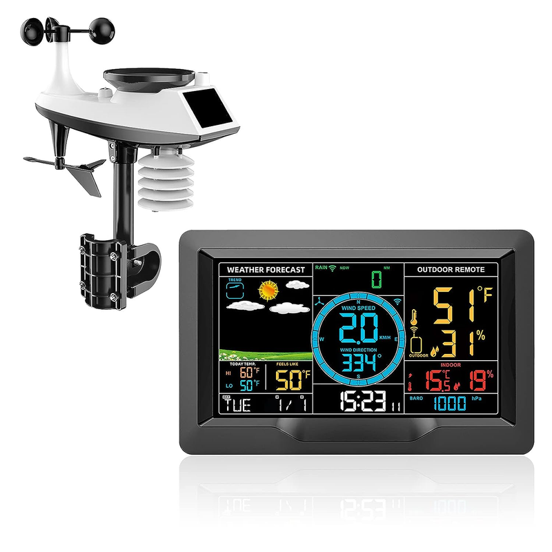 S Wireless Indoor Outdoor Thermometer Wireless Color Display