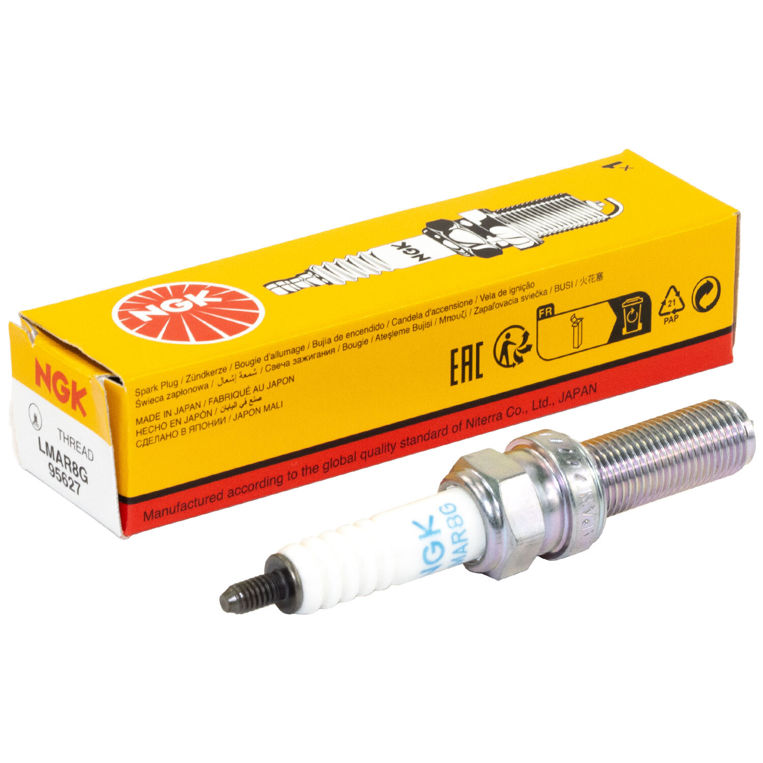 Zündkerze NGK Laser Iridium LMAR8G 95627 für Kawasaki Ninja 125