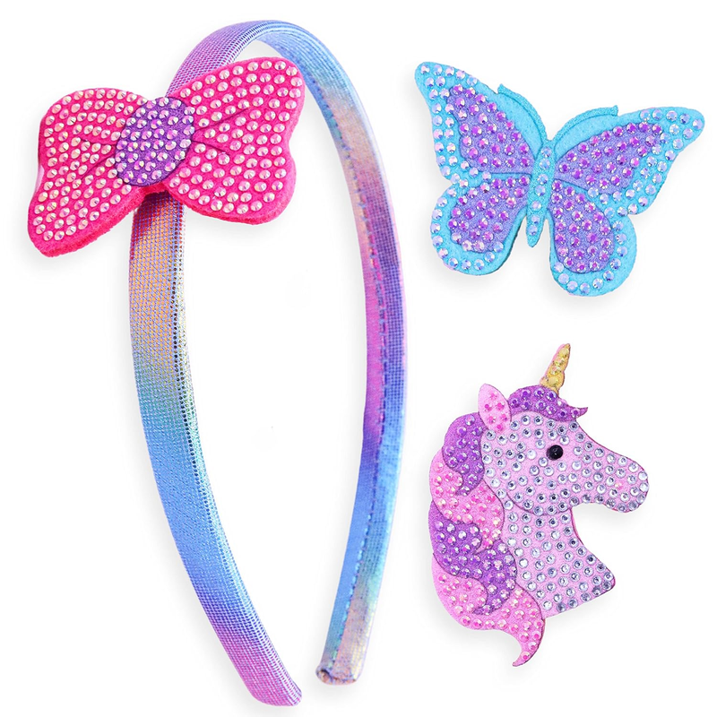 Charm Headbands for Girls - Kids Hair Bands with Interchangeab...