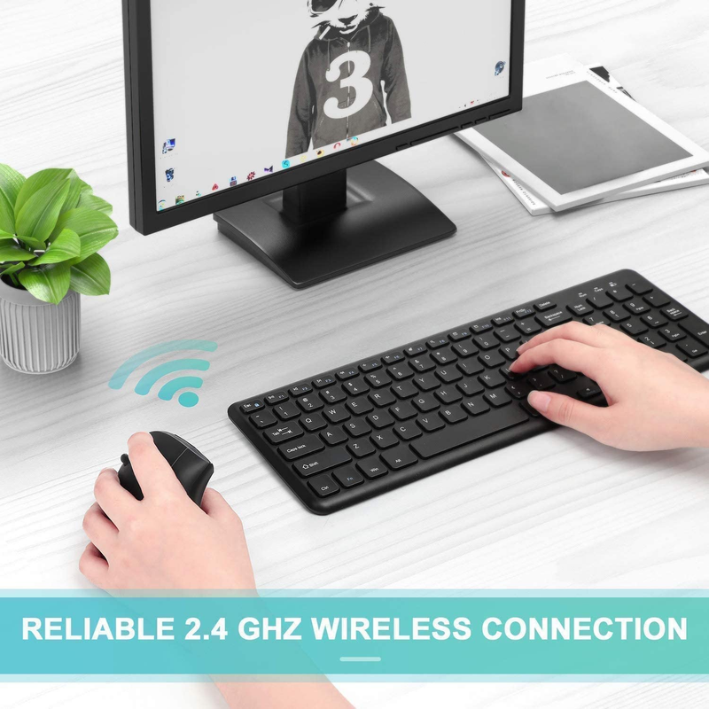 Ergonomic Mouse Left Hand 2.4G Left-Handed Wireless Vertical Mouse Ergonomic Mi