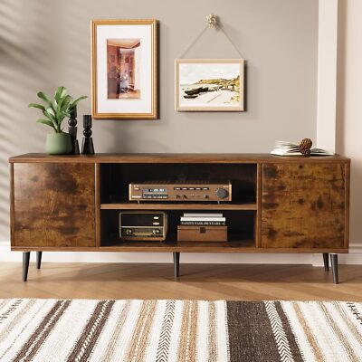 TV Stand for 65 Inch TV,Modern Entertainment Center with Storage Cabinet