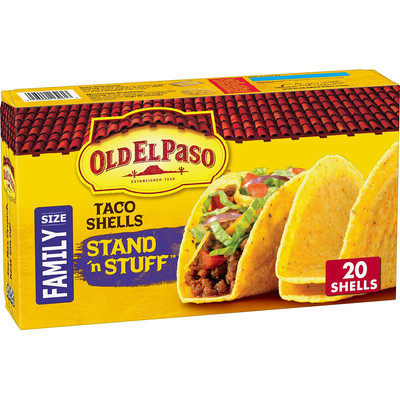 Stand 'N Stuff Taco Shells, Gluten Free, Family Size, 20-count
