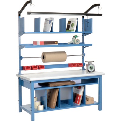 72'' x 30'' Complete Packaging Workbench Plastic Safety Edge