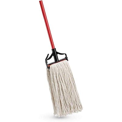 Libman Commercial #24 Cut-End Cotton Wet Mop w/Quick-Change Handle, Lot of 6