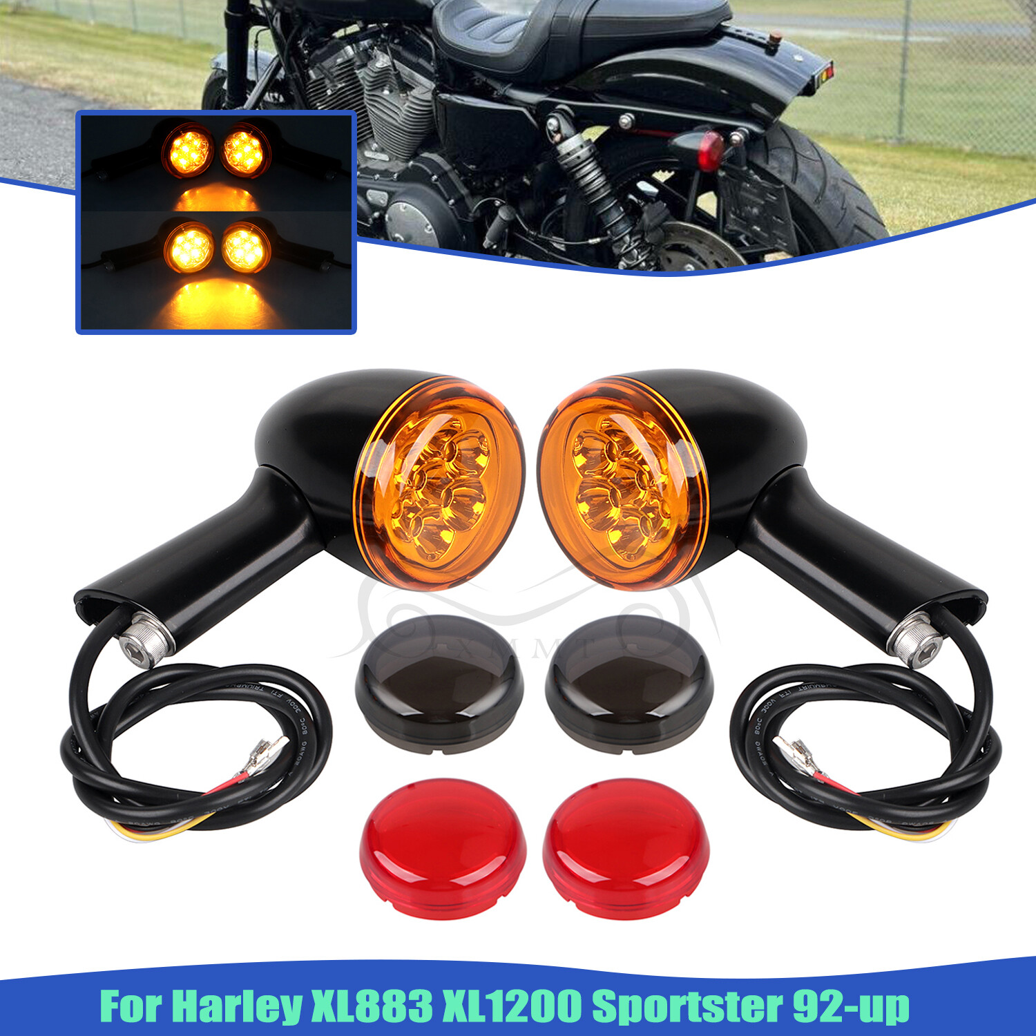 LED Rear Turn Signal Tail Lights For Harley Forty Eight Iron
