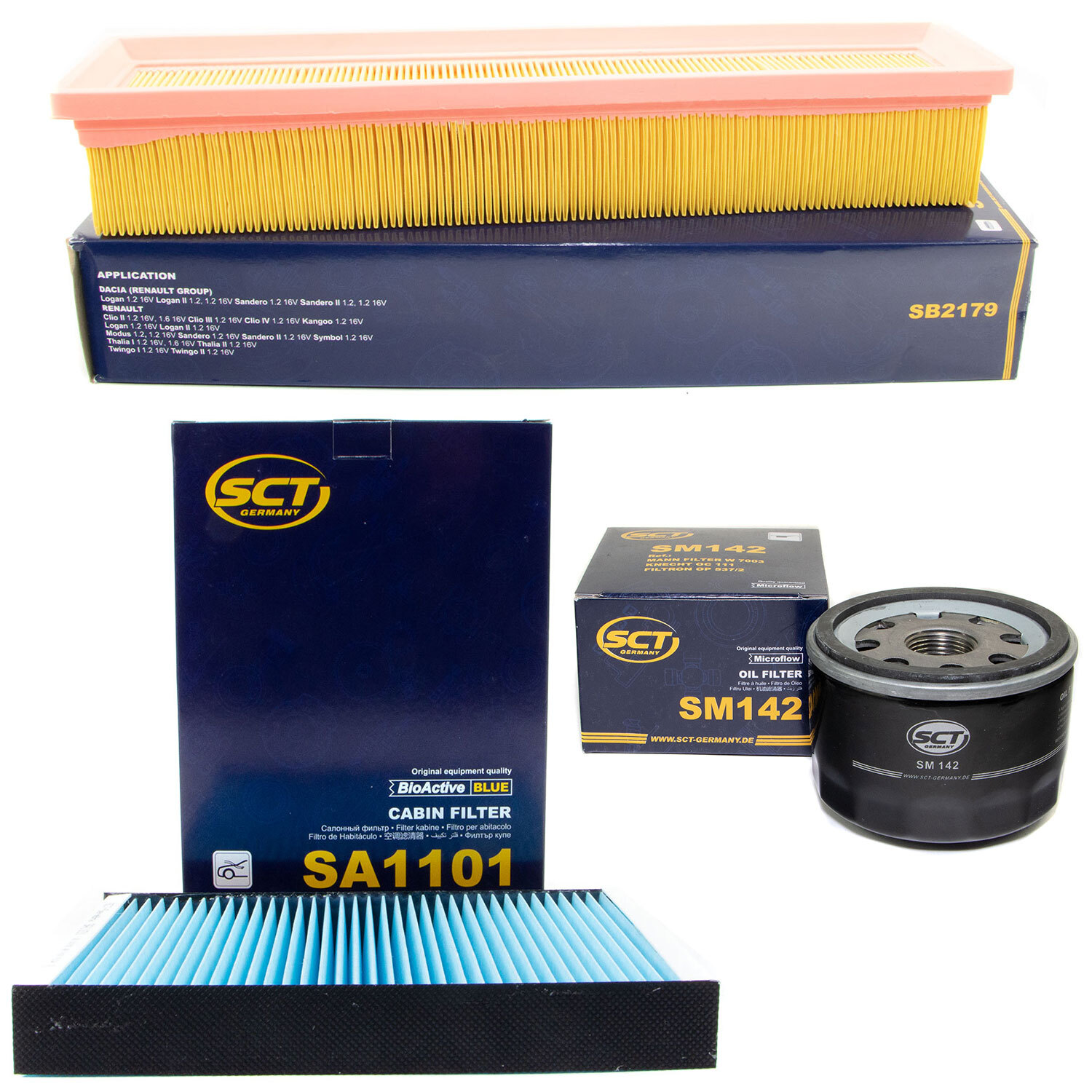 Inspektionspaket Filterset SCT für Renault Clio II 1.6 16V BB CB 79 KW 107 PS