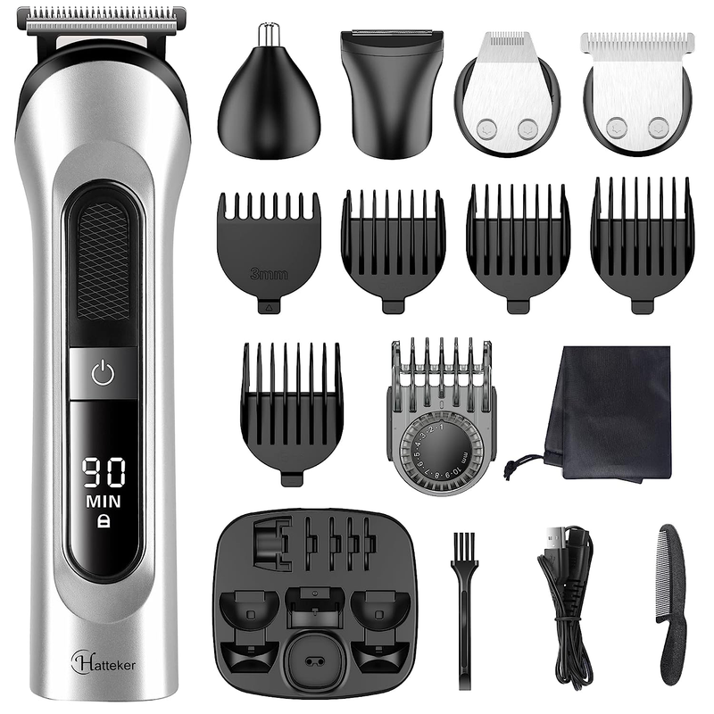 Hatteker Beard Trimmer for Men Hair Clipper Cordless Mustache Nose Trimmer Body