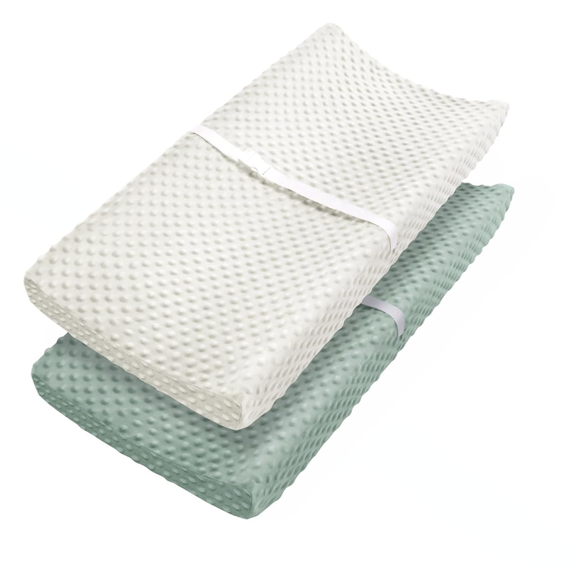 , Ultra Soft Minky Dots Plush Changing Table Covers For Baby G