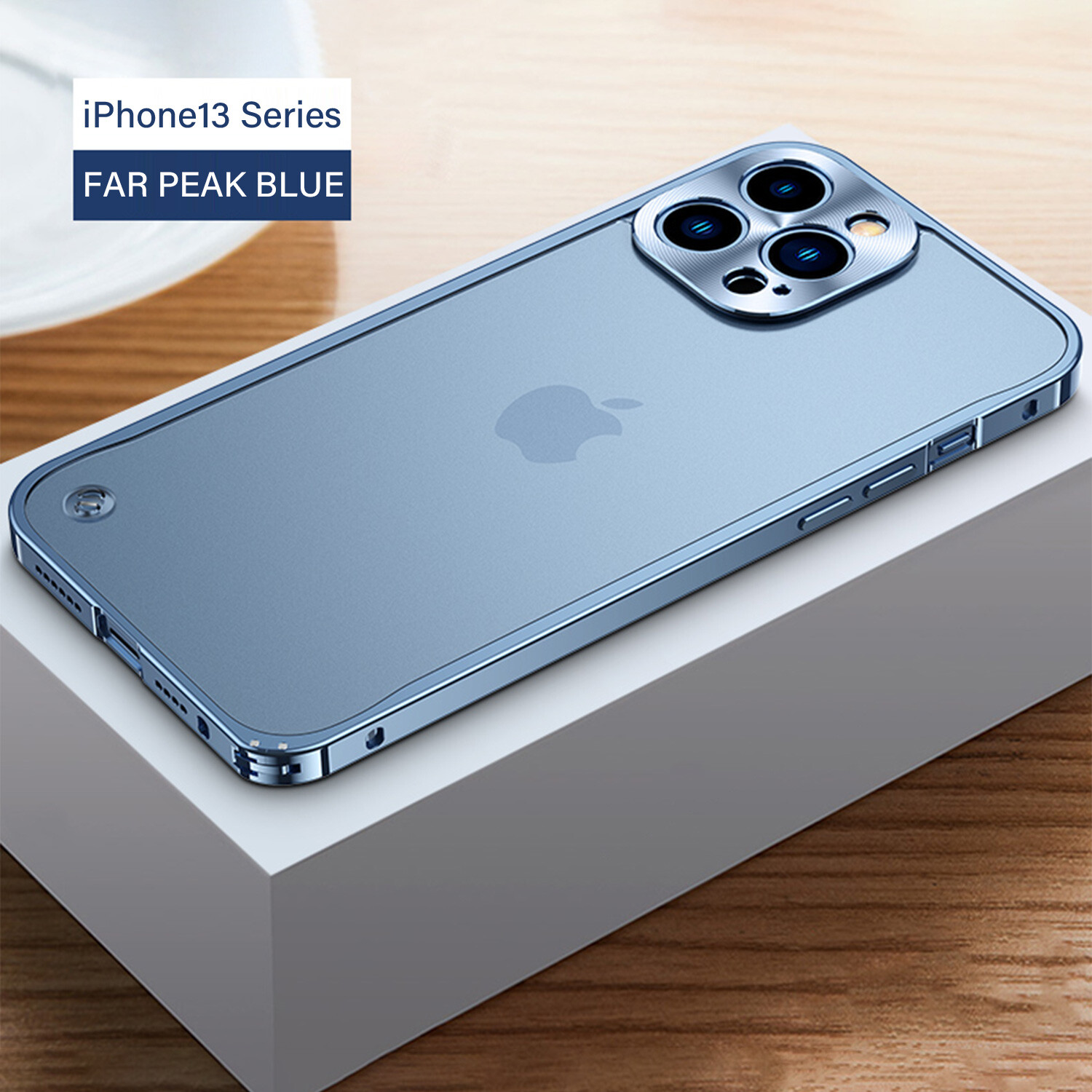 Купить Чехол для мобильного телефона Для iPhone 13 Pro Max 12 Pro Max 11  Алюминиевый металлический каркас Матовый прозрачный чехол iPhone 13 Pro  (6.1