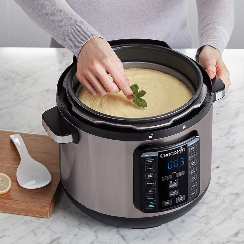 8-Quart Multi-Use XL Express Crock Programmable Slow Cooker and Pressure Cooker