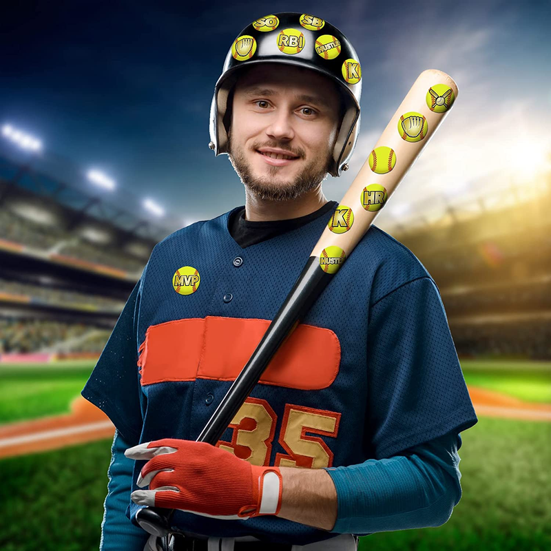 375 Pcs Softball Helmet Decals Award Self Adhesive Baseball Helmet Stickers