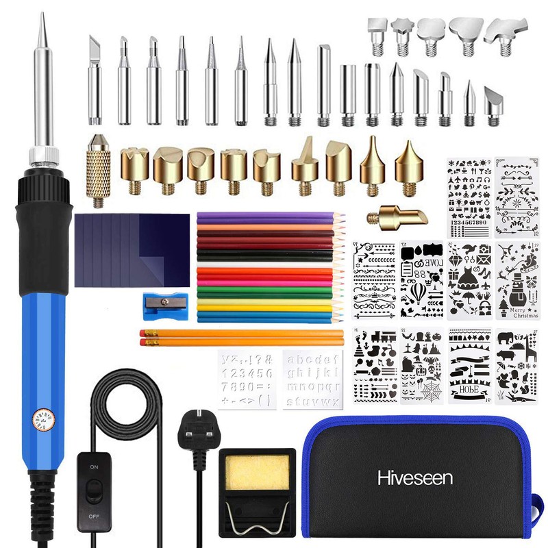 76 PCS Wood Burning Kit, Pyrography Pen Soldering Iron Wood