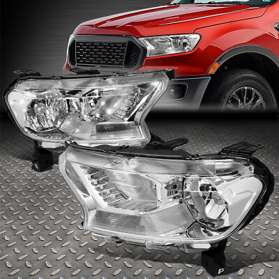 ДЛЯ 19-23 FORD RANGER XL XLT В СТИЛЕ OE ХРОМИРОВАННЫЙ КОРПУС ПРОЗРАЧНАЯ УГЛОВАЯ ЛАМПА ФАРЫ