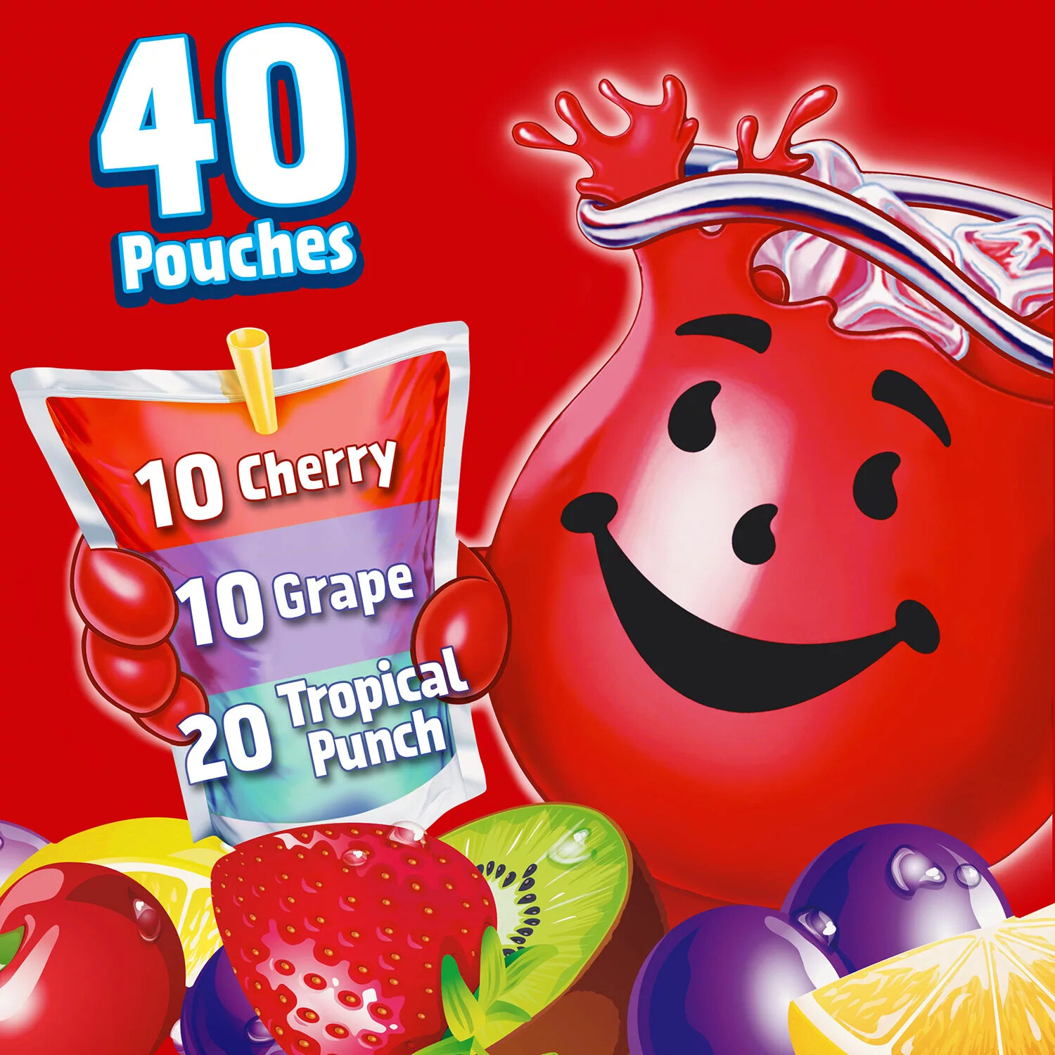 Kool-Aid Jammers 3種類×10個 30パウチバラエティパック Kool Aid Jammers Variety Pack - Tropical Punch, Grape