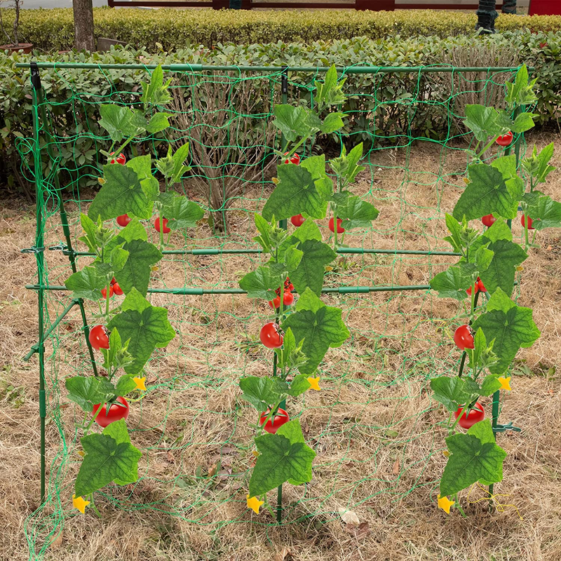 A-Frame Metal Garden Trellis Set for Raised Bed-47X 47 Inch Detachable Climbing