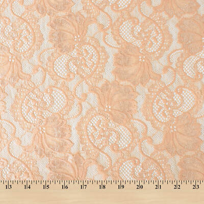 Stretch Lace Fabric Floral Embroidery Poly Spandex 58'' Wide BTY Apparel Victoria
