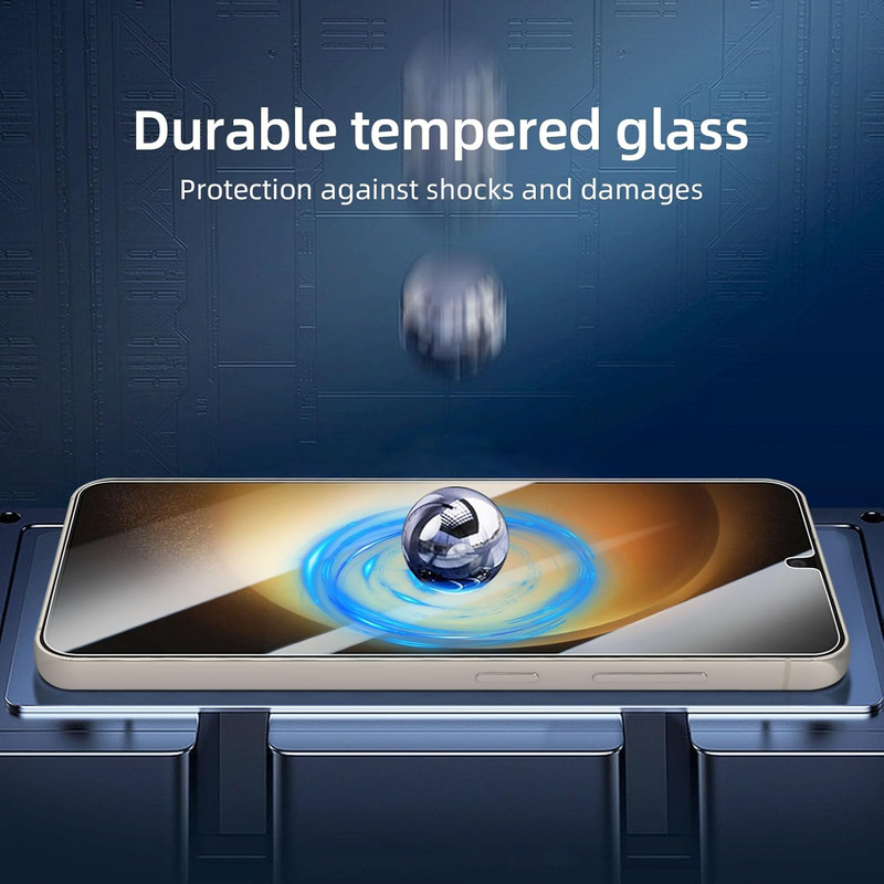 3 Pack Designed for Samsung Galaxy S24 5G Screen Protector Tempered Glass,Case F